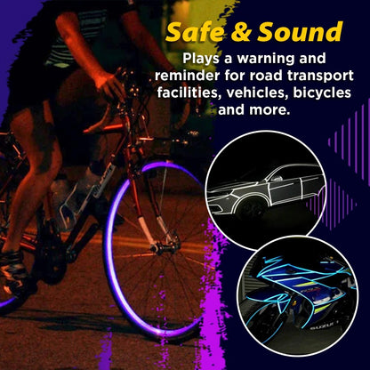 Royallure Night Safety Bicycle Reflective Stickers - High Visibility Warning Decals for Safe Riding