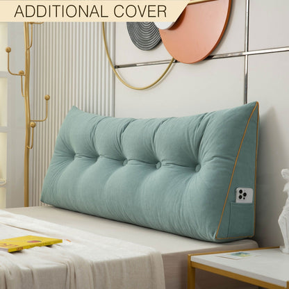 Royaleva Luxury Chic Wedge Pillow Cover - Extra Removable Covers for Versatile Style - Blue / Small - 100x50x20cm