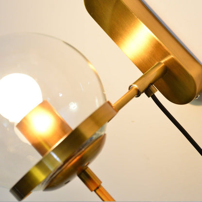 Industrial Boke Wall Lamp with Adjustable Arm and Glass Shade - Gold - Bronze