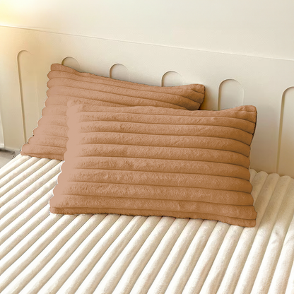 Royaleva Pillow Cases for Luxury Bed Set - Pack of 2 Matching Ultra-Soft Covers - Brown