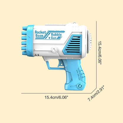 RoyaleGlow Kids Bubble Blower Gun - Colorful Bubbles with 36 Holes, Safe & Easy to Use, Perfect Gift for Children