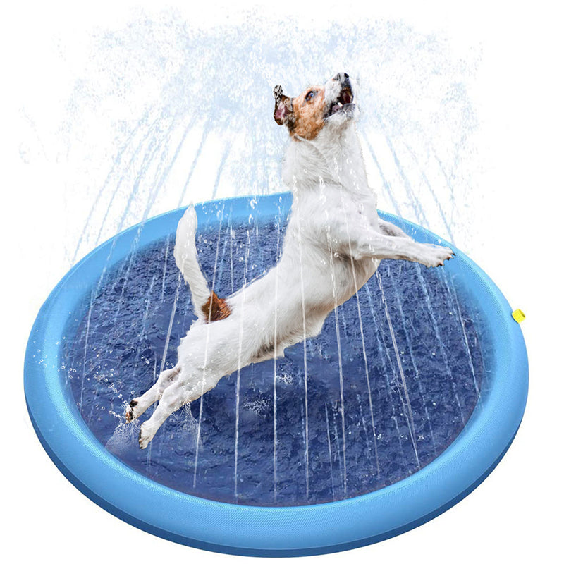 Pawellure Splash Pad for Dogs and Kids - Anti-Slip Summer Sprinkler Mat