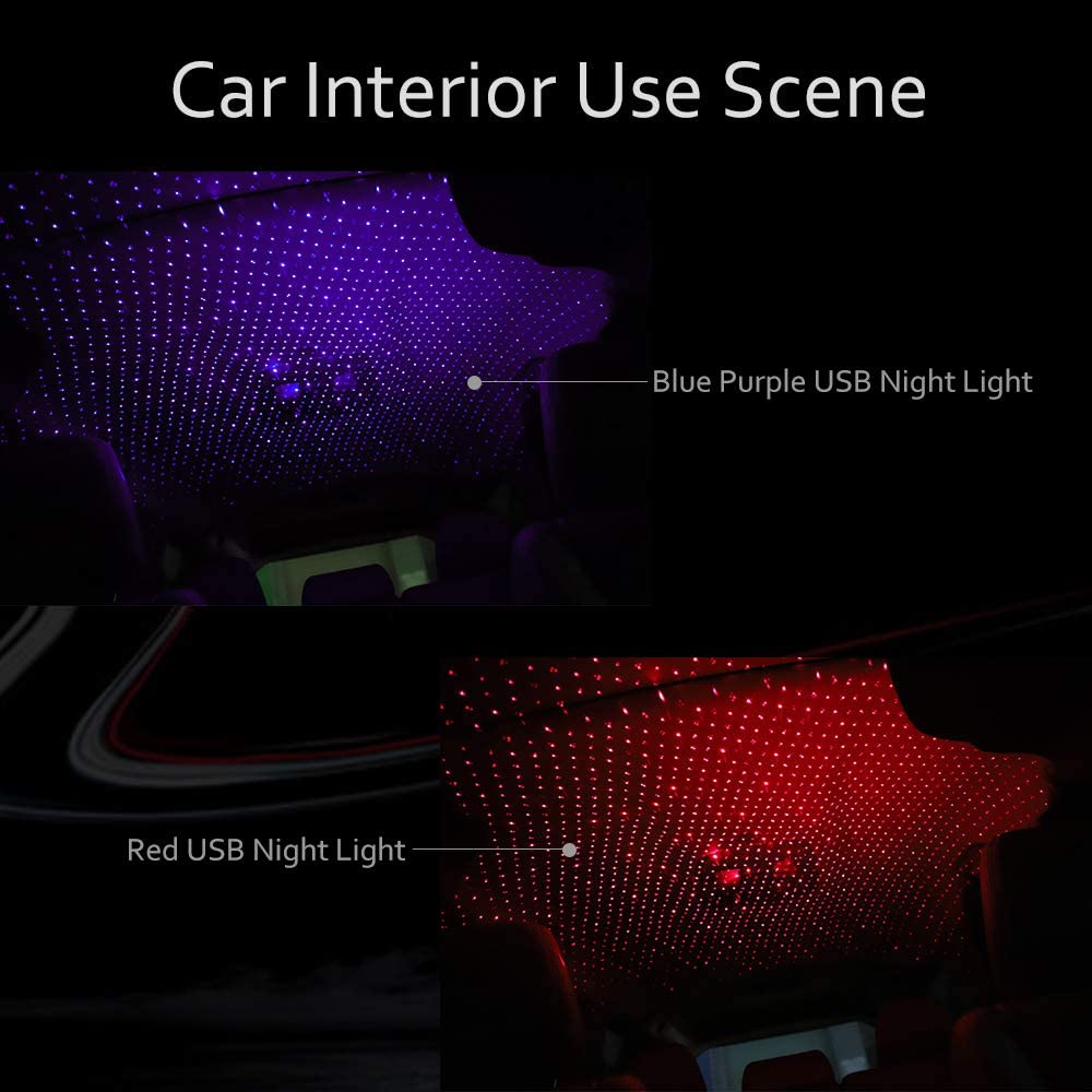 Royallure Car Roof Starry LED Interior Light – USB Flexible Ambient Lighting for Parties & Travel