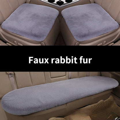 Royallure Plush Winter Car Seat Cushion - Non-Slip, Soft & Warm Protection for Leather Seats