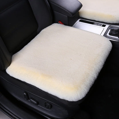 Royallure Plush Winter Car Seat Cushion - Non-Slip, Soft & Warm Protection for Leather Seats