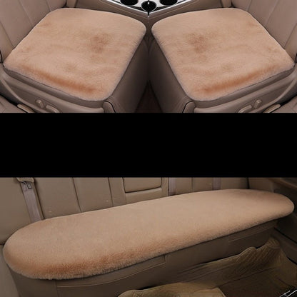 Royallure Plush Winter Car Seat Cushion - Non-Slip, Soft & Warm Protection for Leather Seats