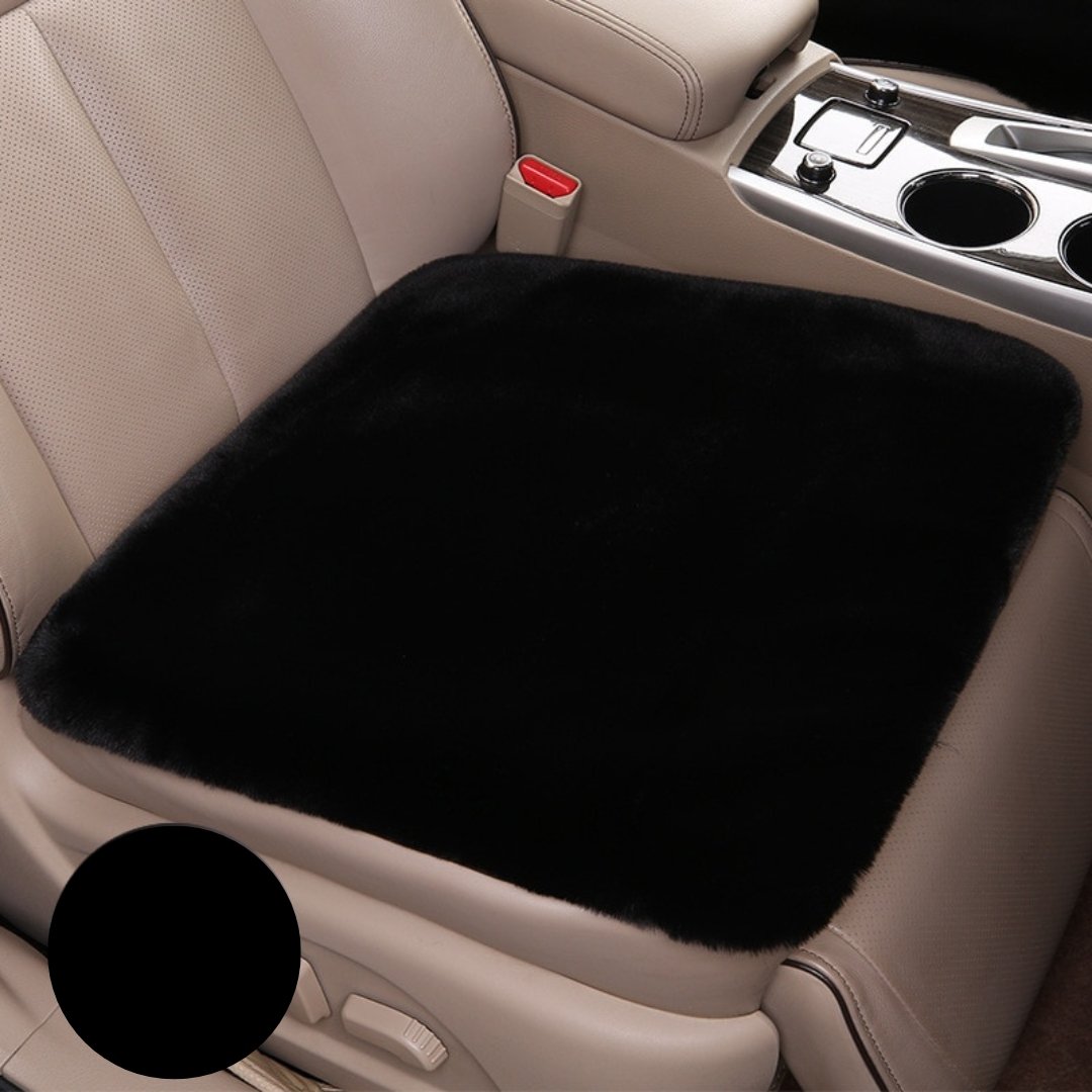 Royallure Plush Winter Car Seat Cushion - Non-Slip, Soft & Warm Protection for Leather Seats