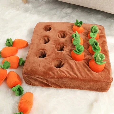 Furora Interactive Carrot Garden Dog Puzzle Toy - Durable & Engaging Treat Hiding Fun for All Breeds