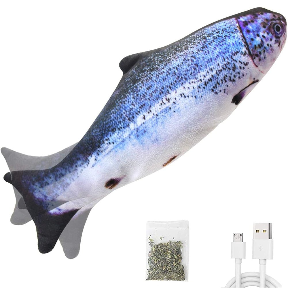 Royallure Interactive Cat Toy – USB Rechargeable Dancing Fish with Motion Sensor & Catnip