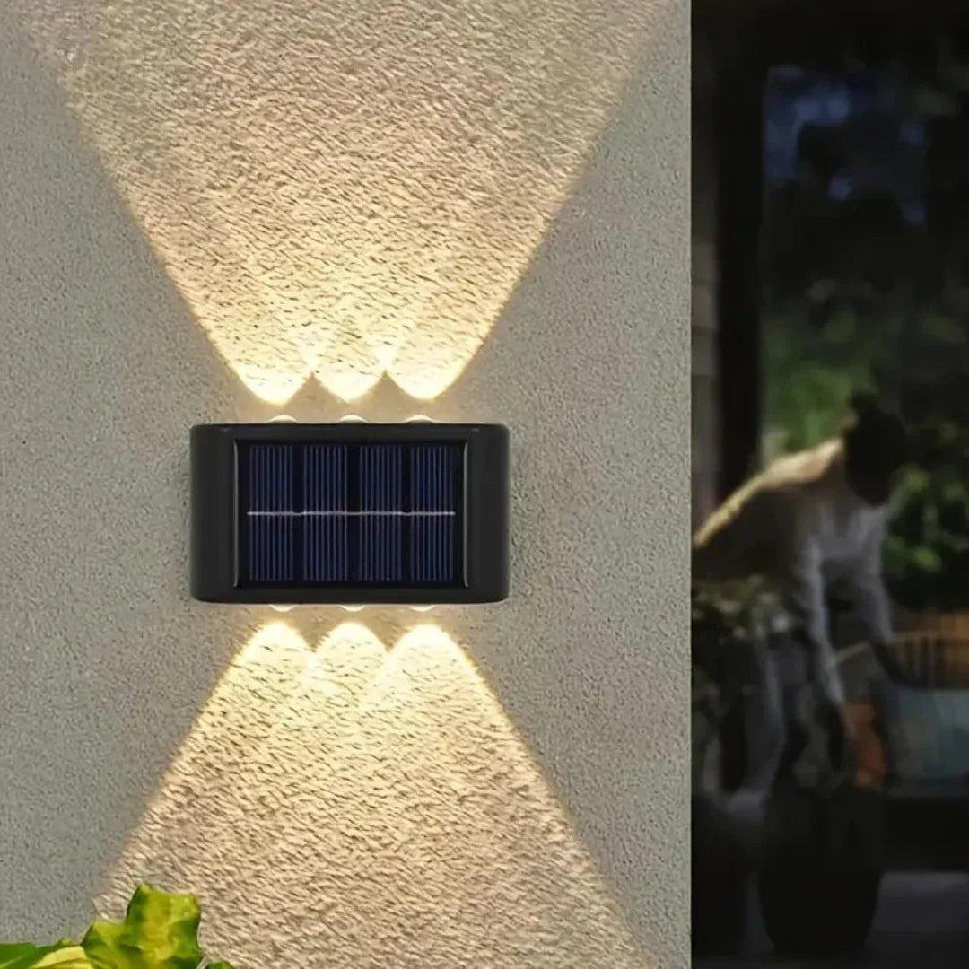 Royelux Solar-Powered Outdoor Wall Light - Yellow