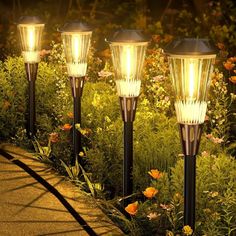 2-Pack Solar Sunflower Garden Light - Outdoor Waterproof LED Garden Lights for Yard Pathway Decoration - Default Title