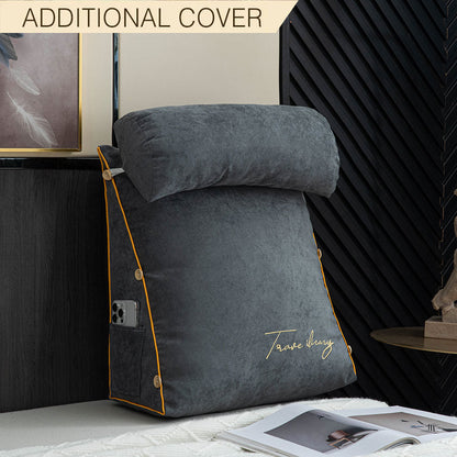 Royaleva Luxury Pillow Cover - Additional Covers for Backrest Reading Pillow - Charcoal