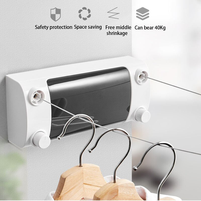 Royallure Retractable Double Clothesline Dryer – Space-Saving Wall-Mounted Laundry Drying Solution