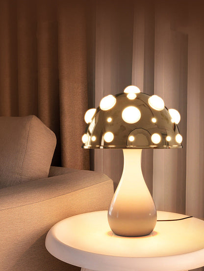 Royaleva Vintage Mushroom Table Lamp - Whimsical Decorative LED Light with Touch & Button Control, Multi-Color Options