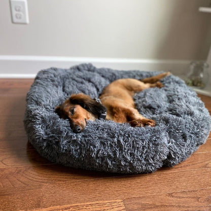 Pawelux Anti-Anxiety Deep Sleep Dog Bed – Cozy Faux Fur Sanctuary for All Breeds