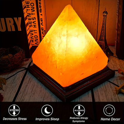 Hand-carved Himalayan salt lamp with 8 color-changing LED lights, USB-powered, touch control, perfect for home and office decor, meditation, and relaxation.