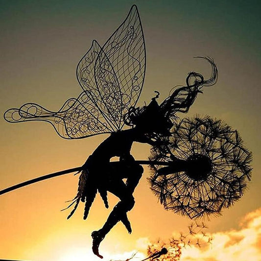 Royallure Enchanted Dancing Fairy Garden Statue – Metal Wind Spinner Décor