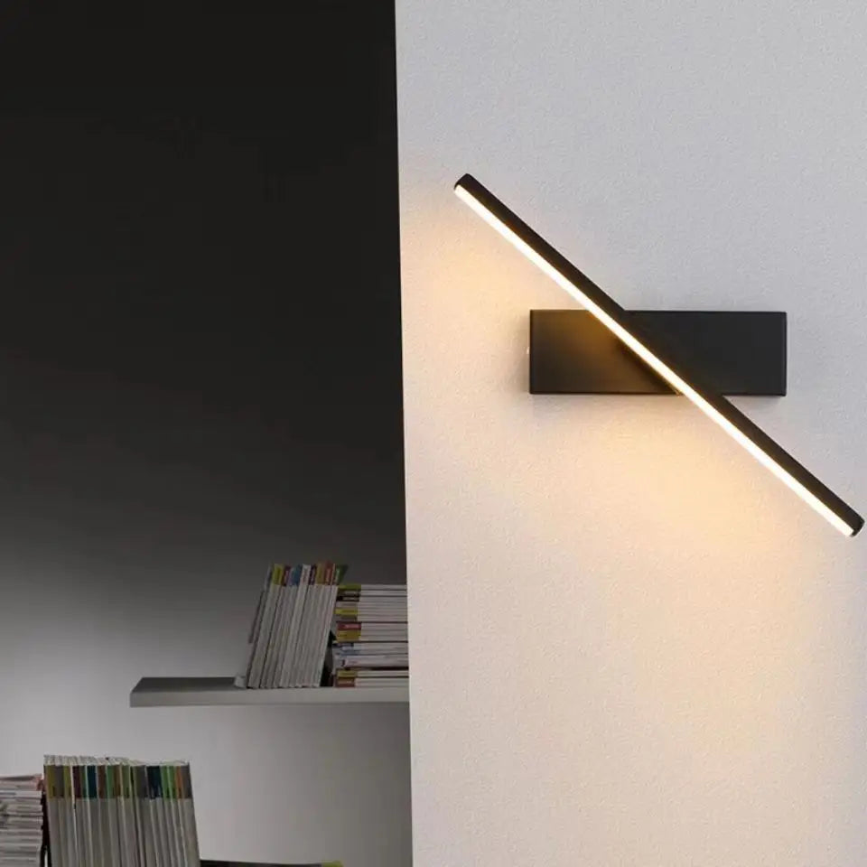 LED Wall Lamp Nordic Modern Minimalist Bedroom Bedside Lamp Creative Staircase Lamp Living Room Rotating Wall Lamp