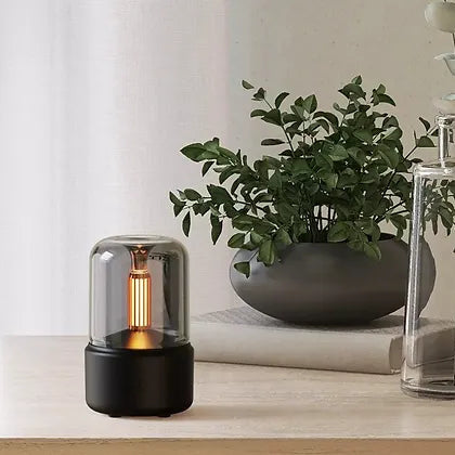 Retro Aroma Diffuser with Night Light - USB Essential Oil Humidifier for Home and Office