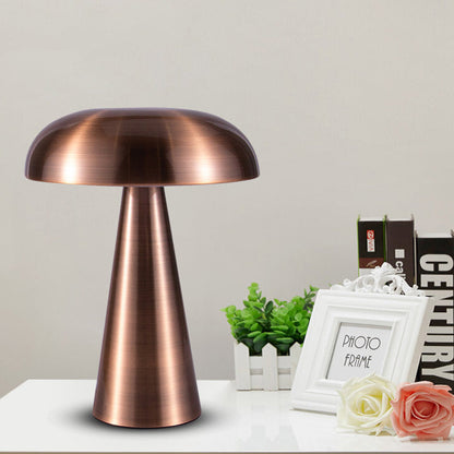 Royaleva Giro Portable Table Lamp - Rechargeable Cordless Mushroom LED Lamp - Gold