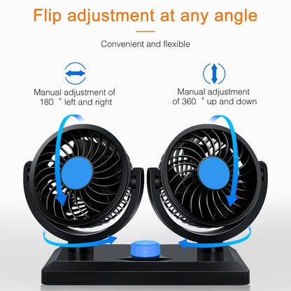 Royelux Dual Head USB Car Cooling Fan - Strong Wind & Aromatherapy