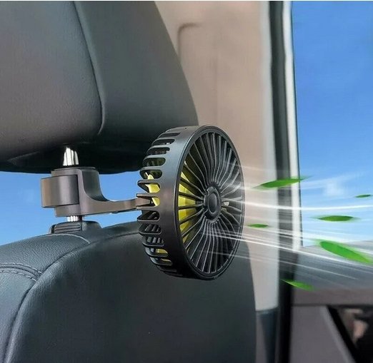 Royelux Dual Head USB Car Cooling Fan - Strong Wind & Aromatherapy