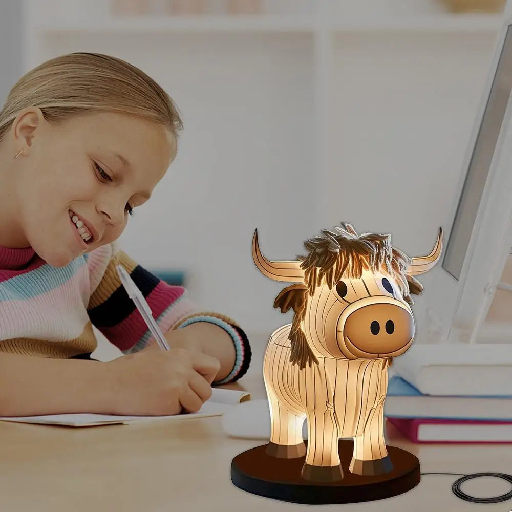 Royallure Highland Cow LED Night Light Lamp