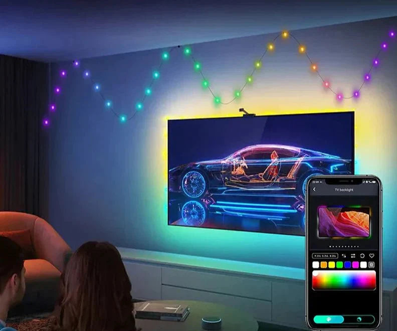 RoyaleGlow Color-Changing Fairy Lights with Music Sync and DIY Installation