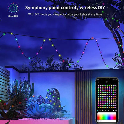 RoyaleGlow Color-Changing Fairy Lights with Music Sync and DIY Installation