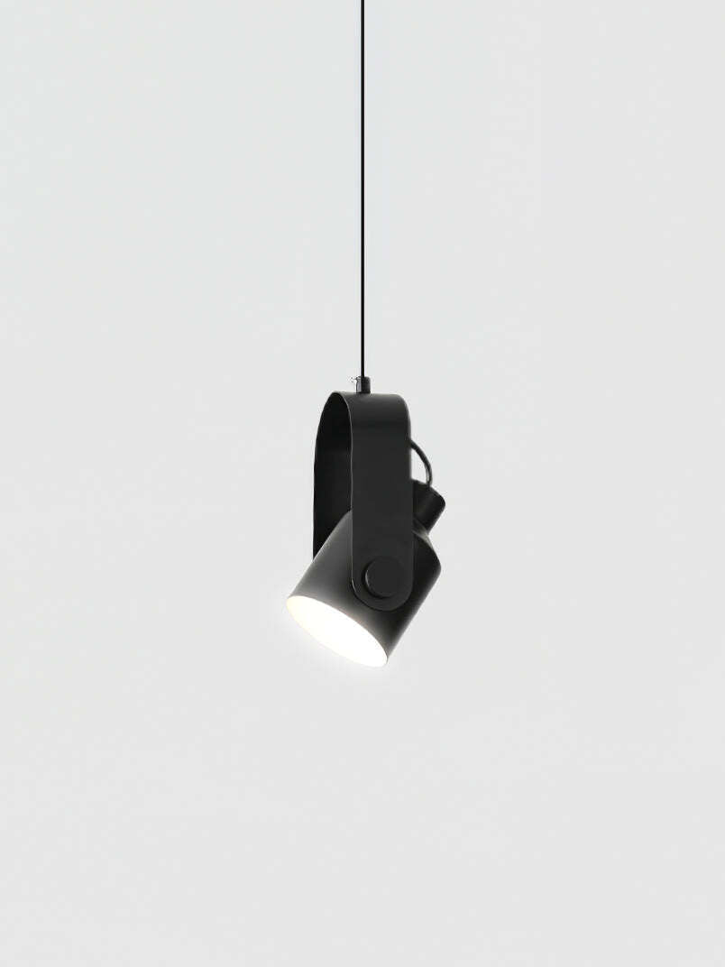 Nordic Hanging LED Light – Minimalist Macaron Iron Pendant Lamp - Black / Without bulb