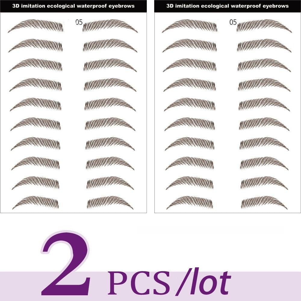 Royallure Waterproof 3D Brow Tattoo Stickers - Easy Application, Long-Lasting, Natural Looks