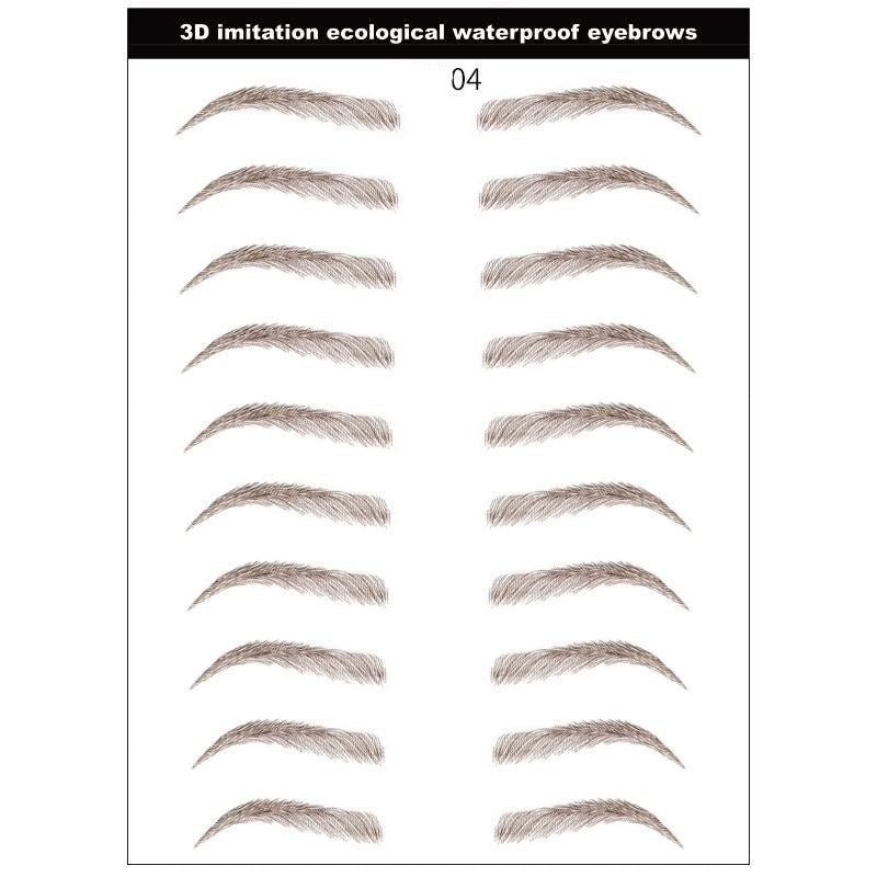 Royallure Waterproof 3D Brow Tattoo Stickers - Easy Application, Long-Lasting, Natural Looks