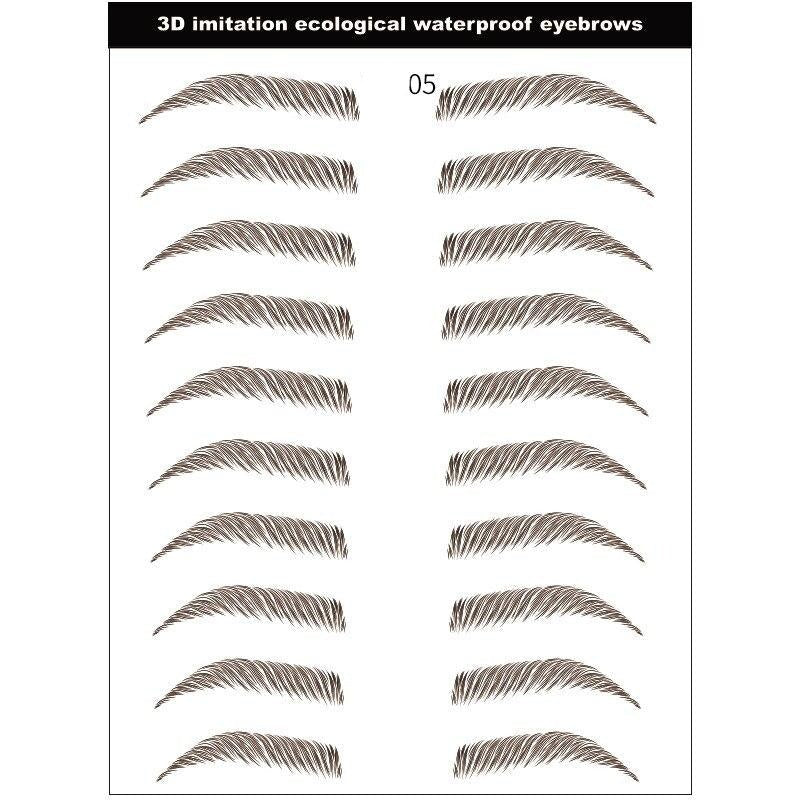 Royallure Waterproof 3D Brow Tattoo Stickers - Easy Application, Long-Lasting, Natural Looks