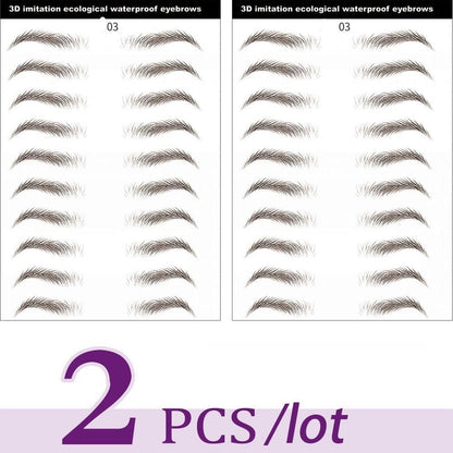 Royallure Waterproof 3D Brow Tattoo Stickers - Easy Application, Long-Lasting, Natural Looks