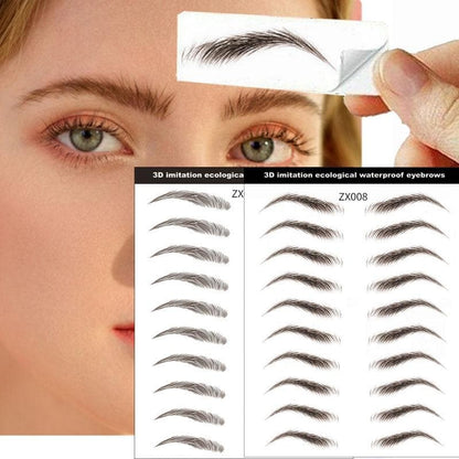 Royallure Waterproof 3D Brow Tattoo Stickers - Easy Application, Long-Lasting, Natural Looks