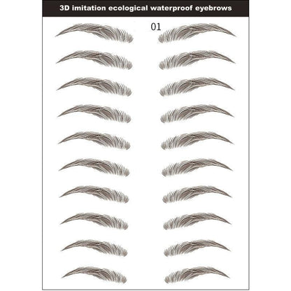 Royallure Waterproof 3D Brow Tattoo Stickers - Easy Application, Long-Lasting, Natural Looks