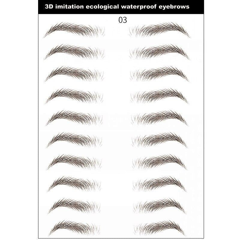 Royallure Waterproof 3D Brow Tattoo Stickers - Easy Application, Long-Lasting, Natural Looks