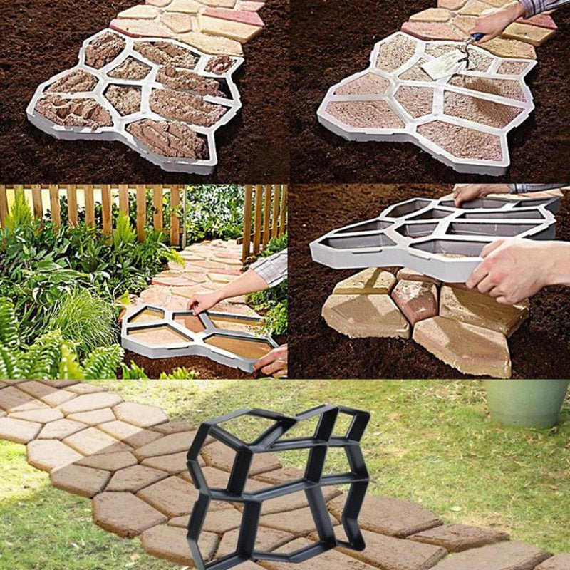 DIY Concrete Pavement Mold – Reusable Plastic Garden Path Maker for Custom Walkways