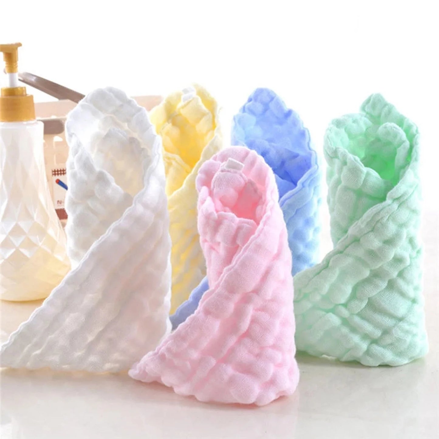 Royallure Children's Cotton Dish Towels - Soft 5-Pack Mini Set - Solid