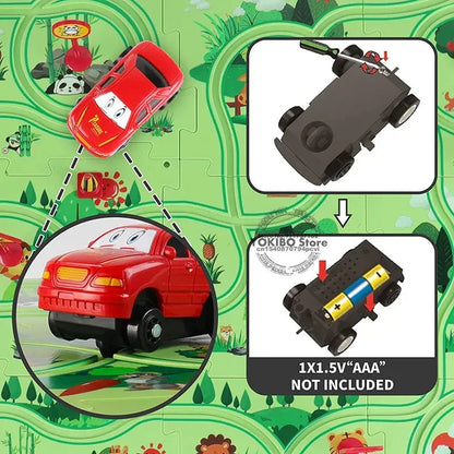 Royallure Logic Puzzle Race Track Car for Kids - Boosts Creativity & Problem-Solving Skills