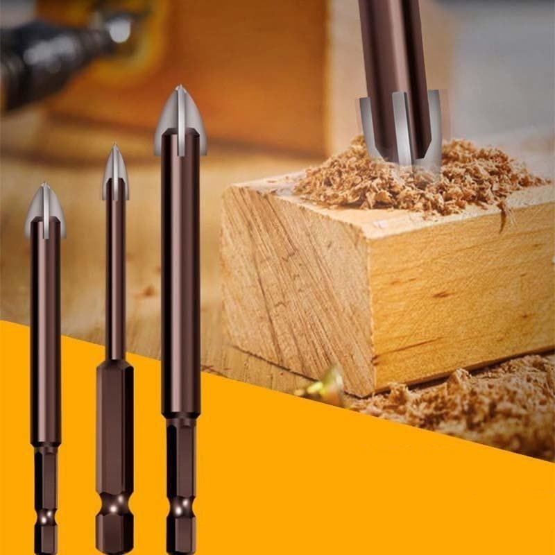 Royallure Universal Drill Bit Set for Glass, Tile & Marble - 5 Sizes, High-Quality YG6X Alloy, Fast & Smooth Drilling