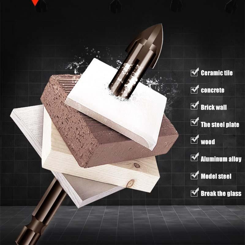 Royallure Universal Drill Bit Set for Glass, Tile & Marble - 5 Sizes, High-Quality YG6X Alloy, Fast & Smooth Drilling