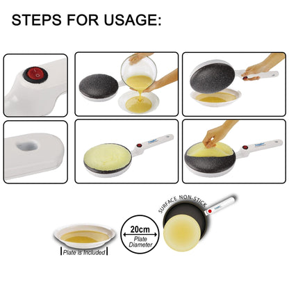 Royallure Non-Stick Electric Crepe Maker – Quick & Easy Breakfast Machine with Temperature Control