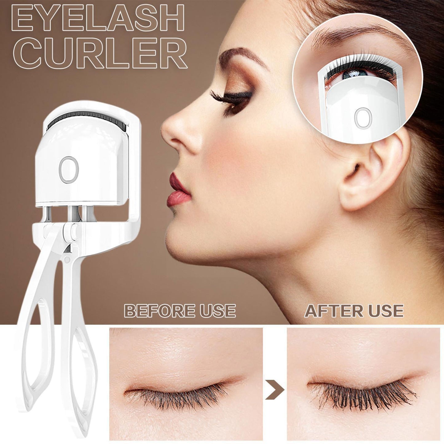 Royallure Premium Electric Heated Eyelash Curler for Long-Lasting Natural Lashes