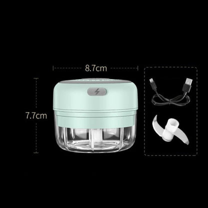 Royallure Electric Mini Food Processor - Portable USB Chopper for Vegetables, Meat, and Nuts - Easy One-Touch Operation with Stainless Steel Blades - 150ml Capacity