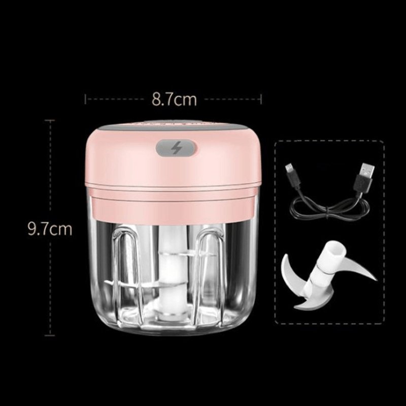 Royallure Electric Mini Food Processor - Portable USB Chopper for Vegetables, Meat, and Nuts - Easy One-Touch Operation with Stainless Steel Blades - 150ml Capacity