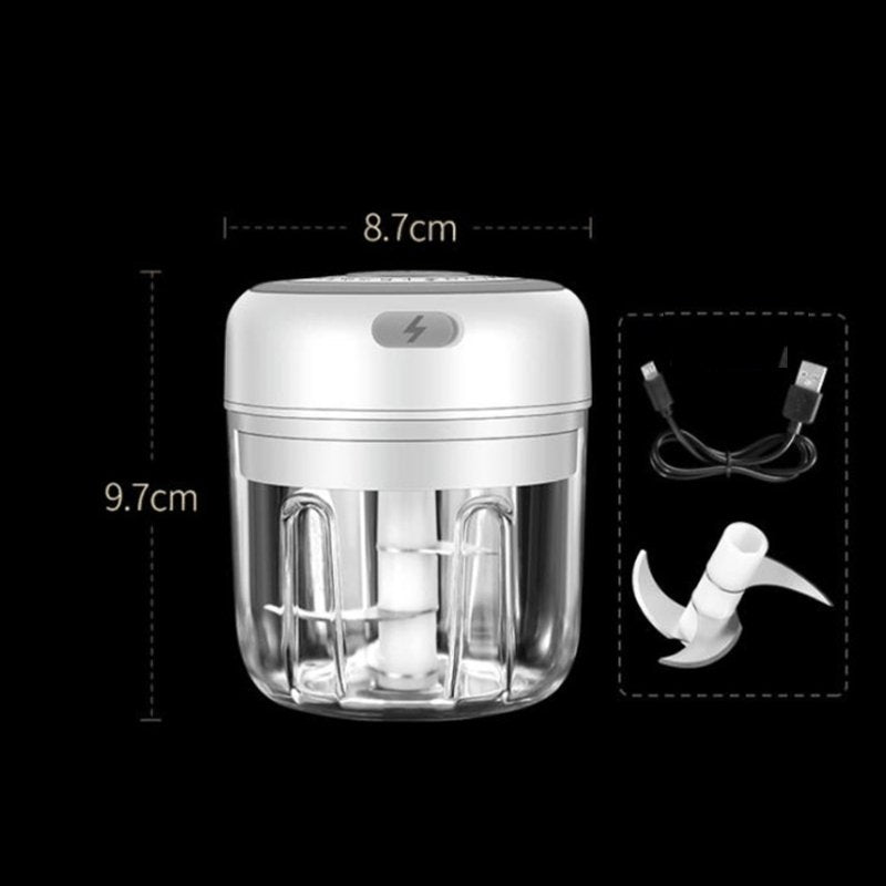 Royallure Electric Mini Food Processor - Portable USB Chopper for Vegetables, Meat, and Nuts - Easy One-Touch Operation with Stainless Steel Blades - 150ml Capacity