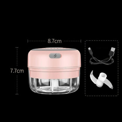 Royallure Electric Mini Food Processor - Portable USB Chopper for Vegetables, Meat, and Nuts - Easy One-Touch Operation with Stainless Steel Blades - 150ml Capacity