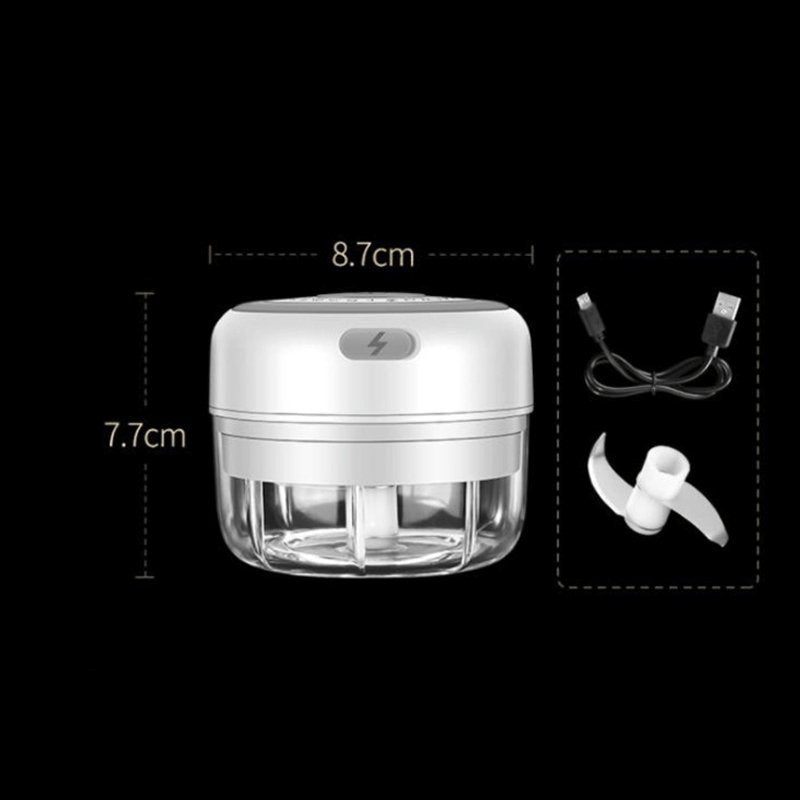 Royallure Electric Mini Food Processor - Portable USB Chopper for Vegetables, Meat, and Nuts - Easy One-Touch Operation with Stainless Steel Blades - 150ml Capacity