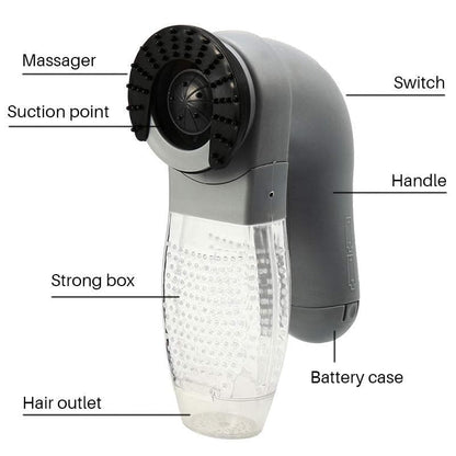 Royallure Cordless Electric Pet Grooming Vacuum Hair Remover with Massaging Brush and Attachments